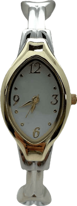 Elegant Thin Bangle Women Watch, Two Tone