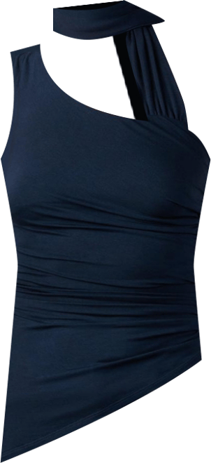 Women's One Shoulder Draped Top