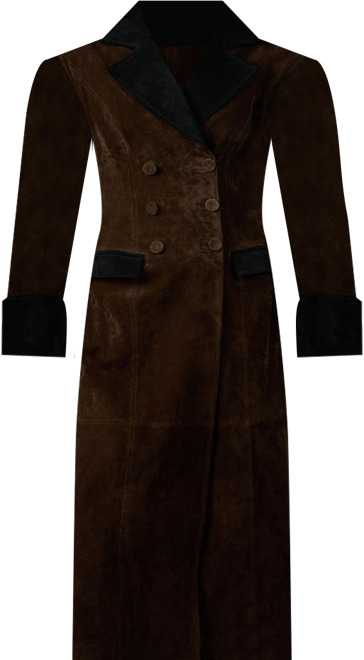 Women's Premium Double Breasted Suede Coat