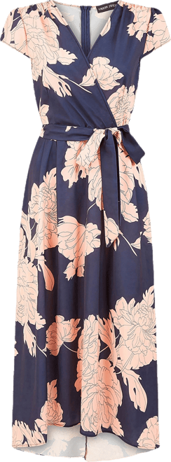 Women's Floral Blossom Wrap Midi Dress