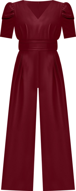 Women's V-Neck Wide Leg Jumpsuit