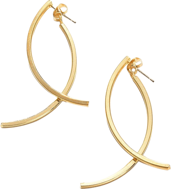 Women's Lined Drop Earrings