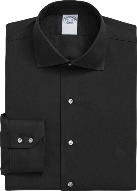 mens black formal dress shirt Black Laydown Collar Dress Shirt main image 0