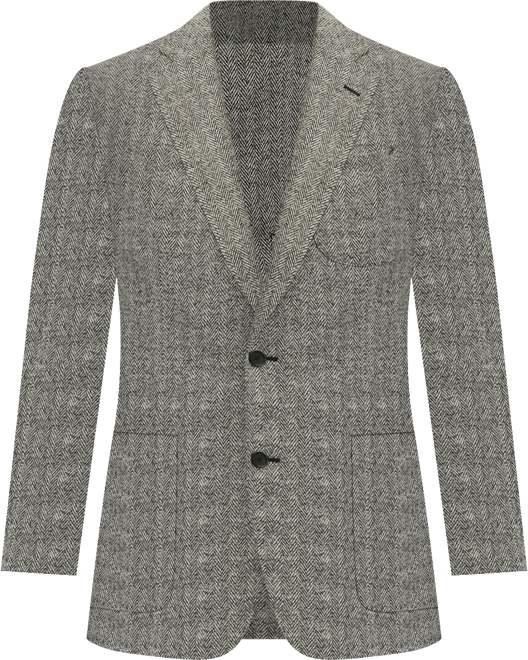 Classic Fit Herringbone Knit Sport Coat in Wool-Cotton | Brooks