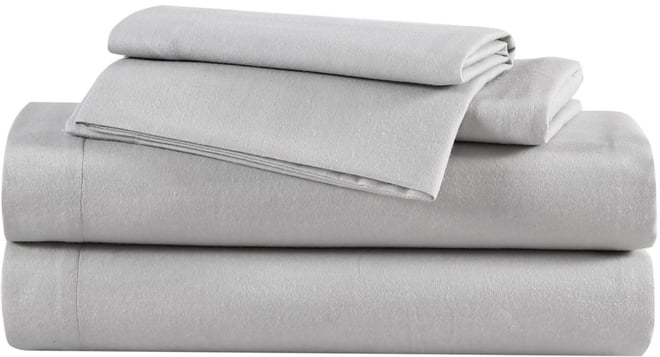 Solid 100% Cotton Brushed Flannel 4-Pc. Sheet Set, King