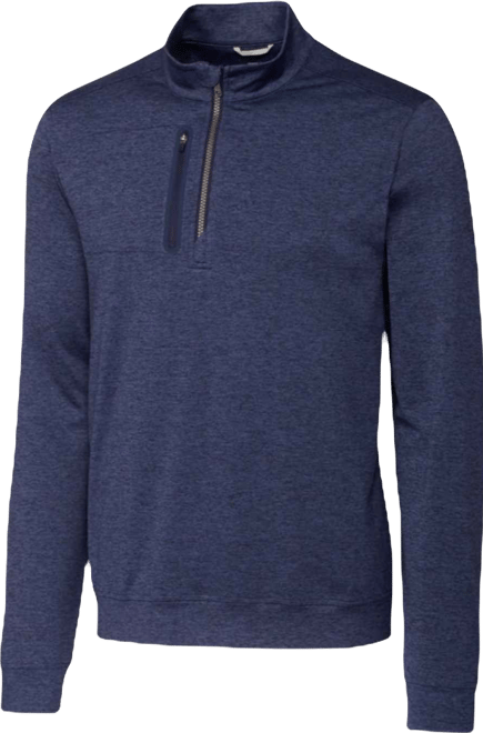 Big & Tall Stealth Heathered Quarter Zip Pullover Jacket