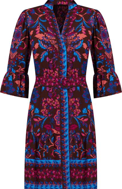 by  Papell Women's 3/4-Sleeve Belted Fit & Flare Dress