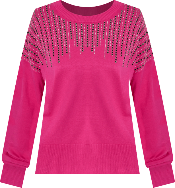Women's Hotfix Fringe Long Sleeve Sweater