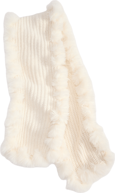Knit Muffler with Faux Fur Trim, Macy's Exclusive