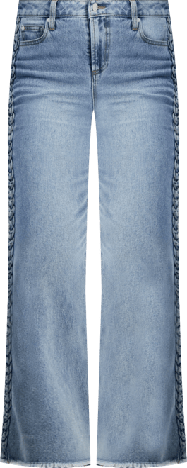 Petite Side-Braid Straight-Leg Jeans, Macy's Exclusive