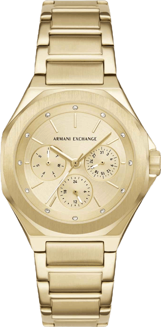 Armani Exchange Women's Multifunction Gold-Tone Stainless Steel Watch, 36mm