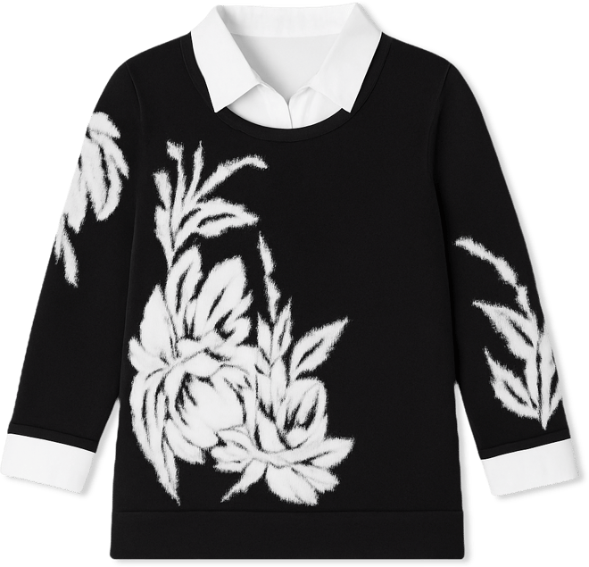 Barcelona Dramatic Floral Two in One Sweater