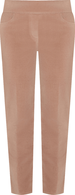 Petite Vienna Allure Fit Flat Front Corduroy Short Length Pants