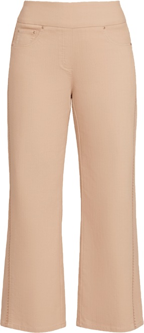 Plus Size Embroidered Stretch Pull On Pants