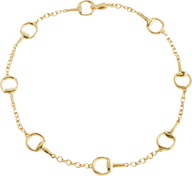 Gold Collegiate Link Strand Necklace