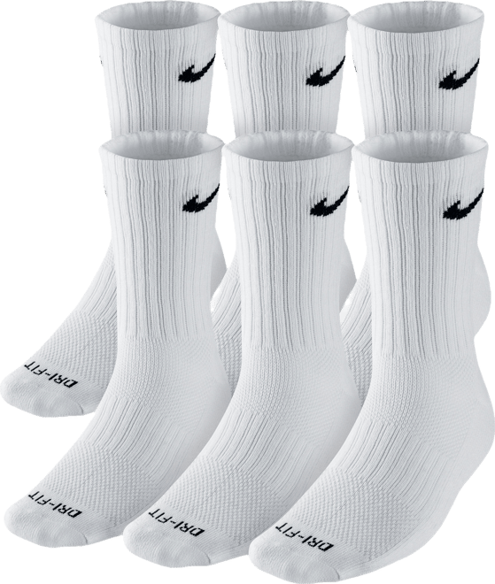 Unisex Everyday Plus Cushioned Training 6-Pairs Crew Socks