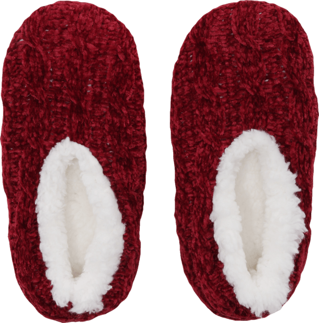 Women's Cable Chenille Ped Slipper Socks, Created for Macy's