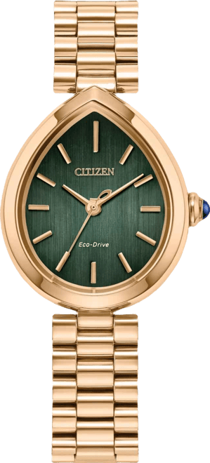 Women's Eco-Drive Classic Rainell Rose Gold-Tone Stainless Steel Bracelet Watch, 26mm