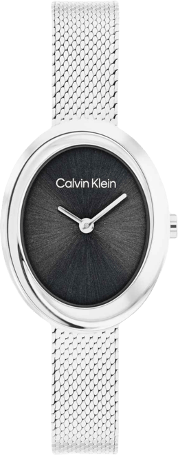 Women's Twisted Bezel Silver Tone Stainless Steel Bracelet Watch, 24mm