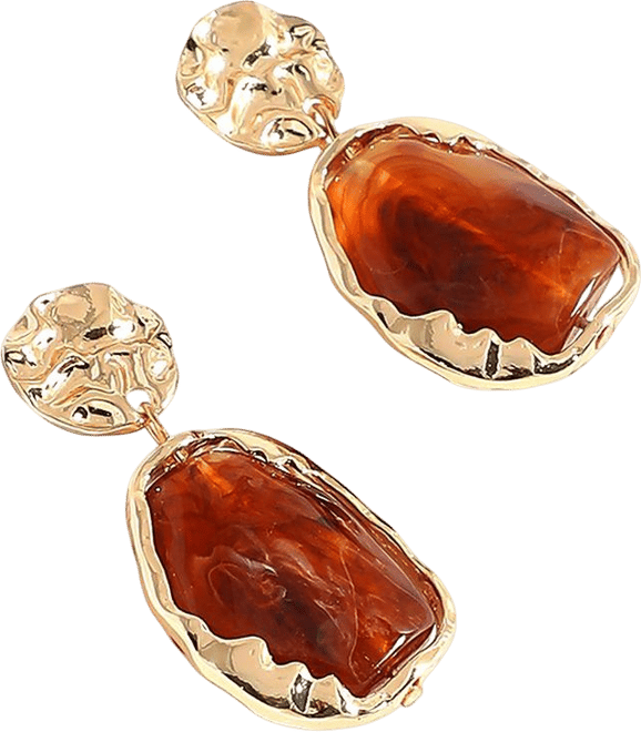 Women's Dented Drop Earrings