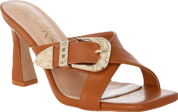 Mohaya Engraved Metallic Buckle Sandals Women