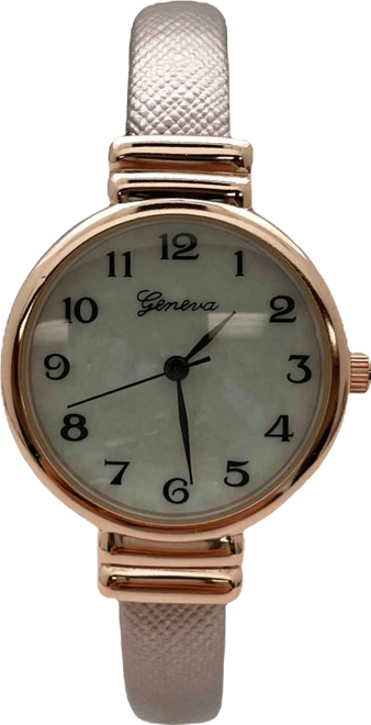 Metallic Colors Everyday Minimalist Bangle Women Watch, Rose Gold