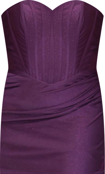 Women's Purple Strapless Corset Mini Dress