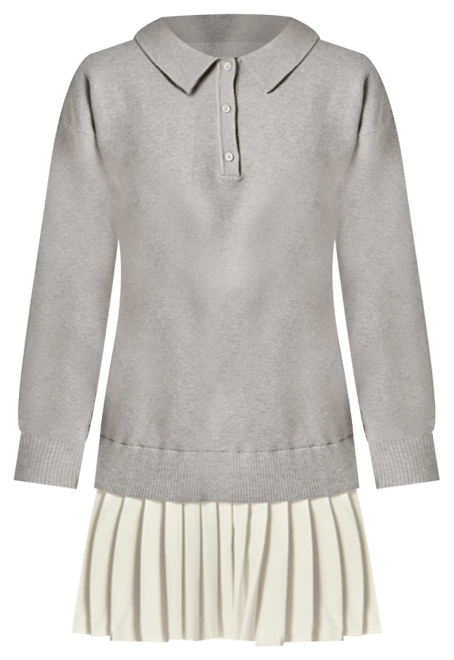 Women's Polo Mixed Media Mini Dress