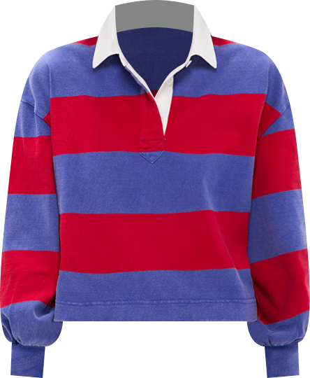 Gameday Red and Blue Swiftie Rugby Polo