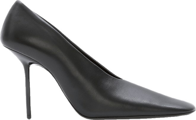 Olivia Stiletto Pump In Black Smooth Leather