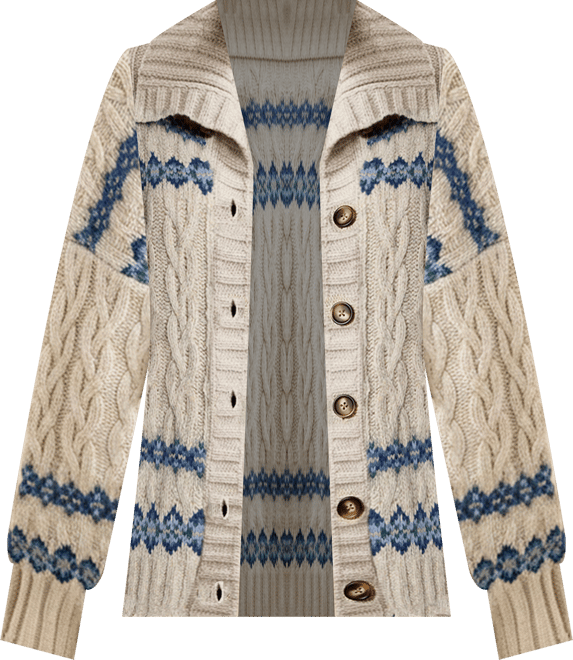 Highland Fairisle Cardigan - Lakeside Fairisle Snow | Faherty Brand