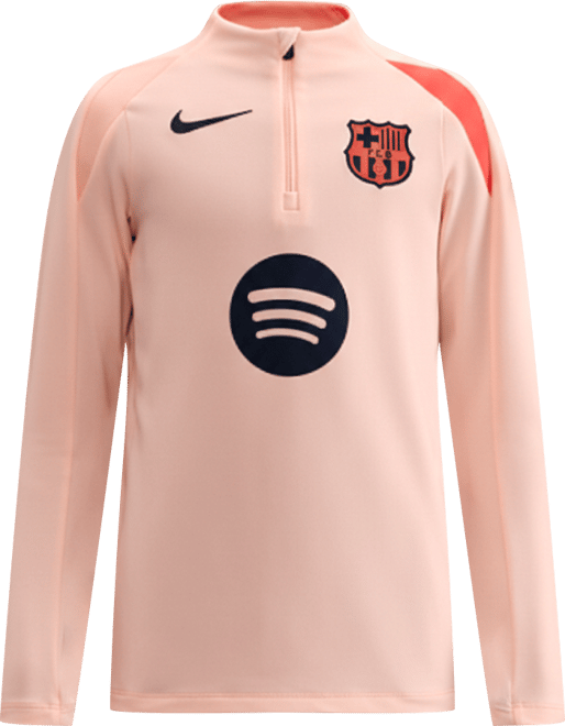 FC Barcelona alternativa Strike Playera de entrenamiento de fútbol Nike de tejido Knit Dri-FIT Total 90 para niños talla grande