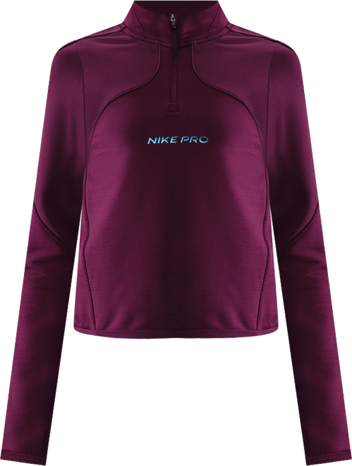 Nike Pro Older Kids' (Girls') Therma-FIT 1/2-Zip Long-Sleeve Top