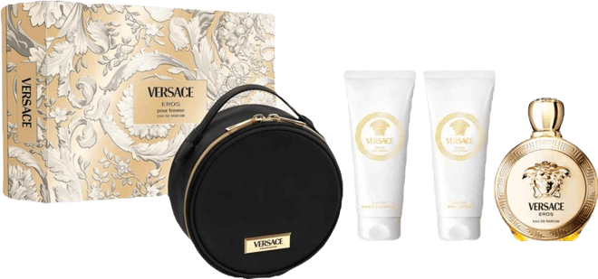 4-Pc. Eros Pour Femme Eau De Parfum Fragrance with Round Makeup Bag Gift Set