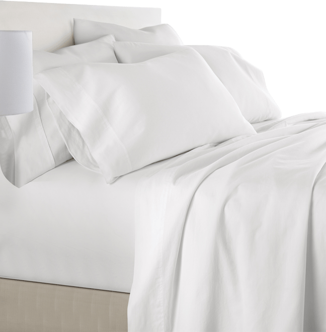 Long Staple 300-Thread Count Cotton Solid 4-Pc. Sheet Set, King