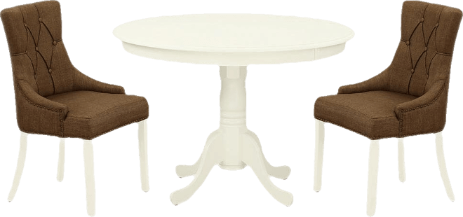 Dining Room Set Linen White