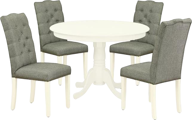 Dining Room Set Linen White