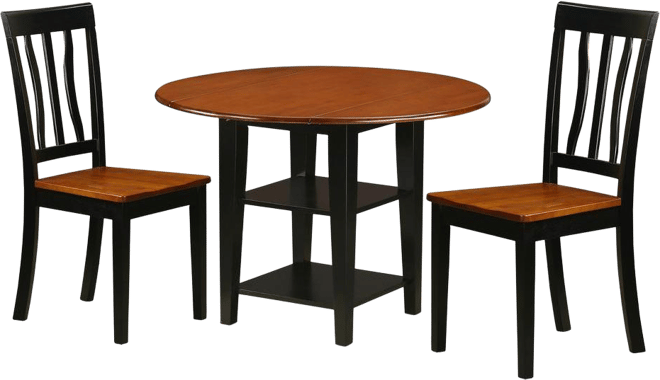 Dining Room Set Black & Cherry