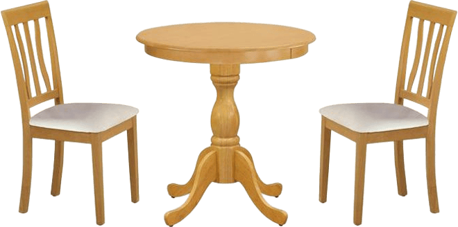 5-Pc Kitchen Table Set with 4 Kitchen Dining Chairs and 1 Dining Room Table (Oak Finish)