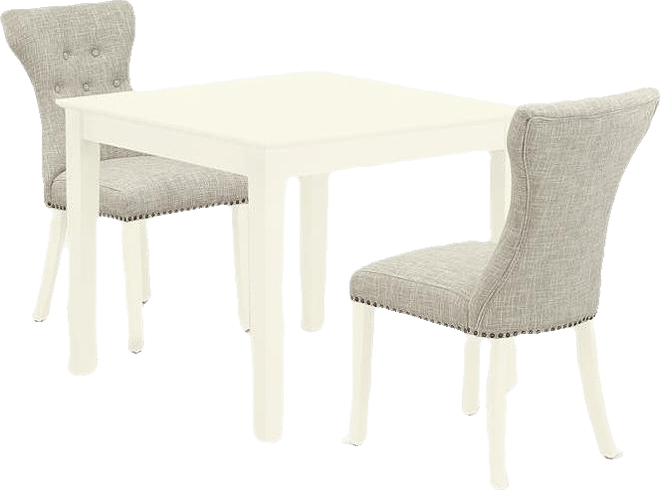 Dining Room Set Linen White