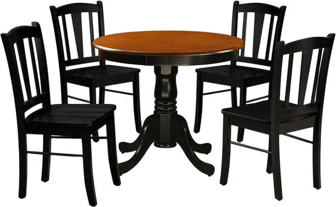 5-Pc Kitchen Dining Room Set- 4 Dining Chairs and Kitchen Dining Table