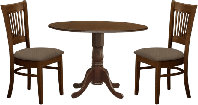 3 Pc2-drop-leaf Dining Table and 2 Dining Chairs