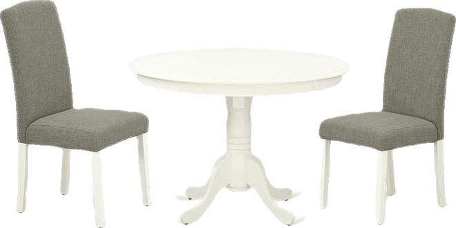 Dining Room Set Linen White