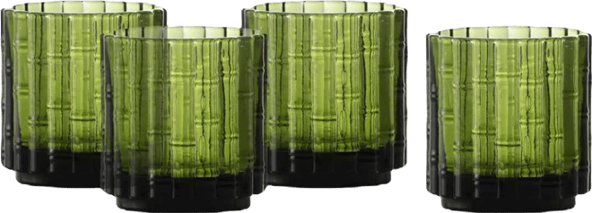 Mahalo Double Old-Fashioned Glasses, Set of 4