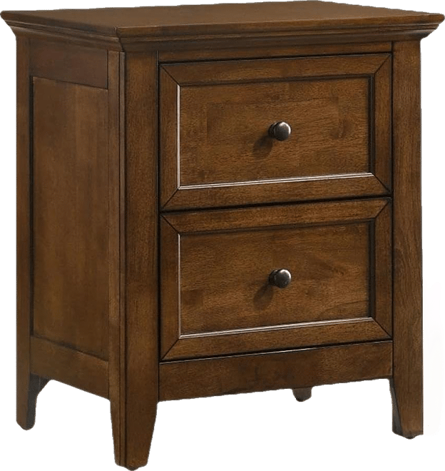 Nightstand, 2 Drawer in Tuscan