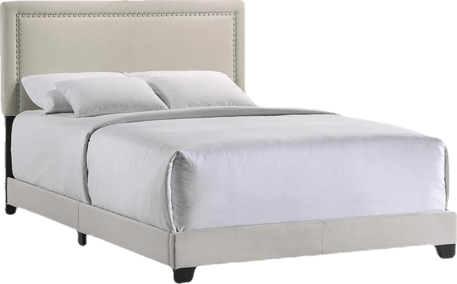 Zion Queen Uph Bed in Zion Fog Fabric