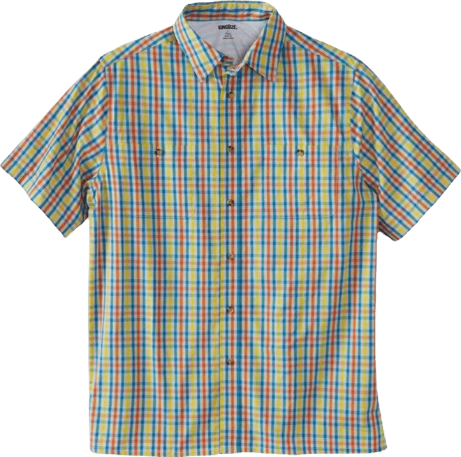 Big & Tall Check Short-Sleeve Sport Shirt