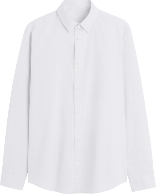 Men's Slim Fit Cotton Striped Dress Shirt