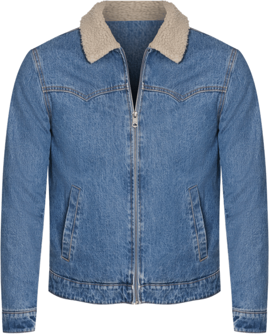 Men's Denim Western Sherpa Lined Collar Jacket