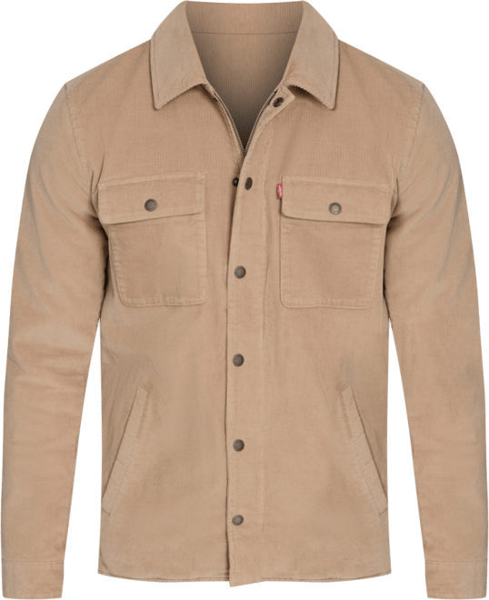 Men's Corduroy Plaid Lining Shirt Jacket